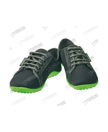 Leguano Aktiv Barfußschuh, anthrazit-grüne Sohle