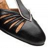 9210 Swing Balboa Tanzschuhe schwarz/silicio mit Chromledersohle - 5 cm Absatz