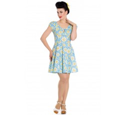 kurzes Kleid mit Blumendruck Sunshine - 4705