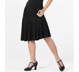 Tanzrock schräg verlaufend, elastisch schwarz  (E11043)