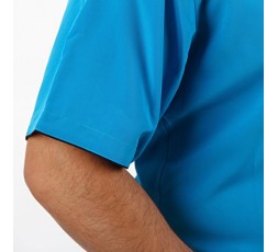 H.K. Mandel Hemd Kurzarm cyan blau - 3107MK