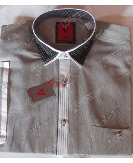 Leché Hemd Kurzarm grau - 6676LK