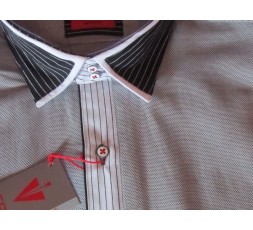 Leché Hemd Kurzarm grau - 6676LK