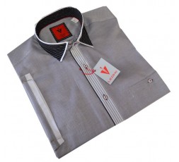 Leché Hemd Kurzarm grau - 6676LK