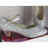BL 116 sparkle silver - Tanzschuhe mit Chromledersohle - 3,8 cm Absatz