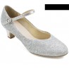 BL 116 sparkle silver - Tanzschuhe mit Chromledersohle - 3,8 cm Absatz