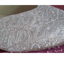 BL 116 sparkle silver - Tanzschuhe mit Chromledersohle - 3,8 cm Absatz