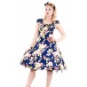 Vintage Kleid Petticoatkleid mit Blumendruck allover