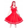 Retro Sailor Kleid Rot - 6893
