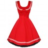 Retro Sailor Kleid Rot - 6893