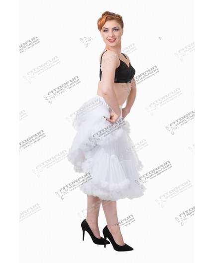 Petticoat Boogie Woogie Rüsche weiß 66 cm