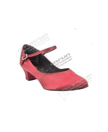 CH 791C bordeaux - Tanzschuhe Satin Glanz - 4 cm Absatz