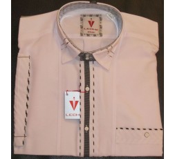 Leché Hemd Kurzarm weiß mit...