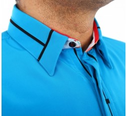 H.K. Mandel Hemd Kurzarm cyan - 3117MK