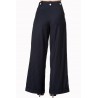 Damenhose im 50's Marlene Style navy Nadelstreifen - TR 4057