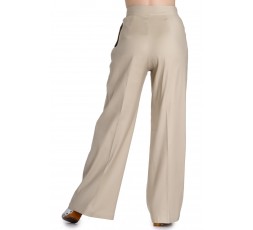 Damenhose im 50's Marlene Style beige/braun Gr. XL - 5371