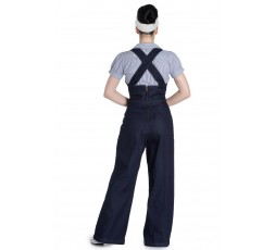 Hell Bunny Emmeline Dungaree Overall Latzhose navy - 5391