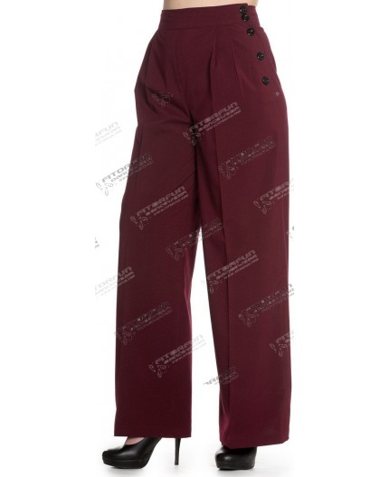 Retro Damenhose im 50's Marlene Style rot Gr. XL - 5394