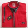 Leché Hemd Kurzarm rot m. schwarz - 8801L15K