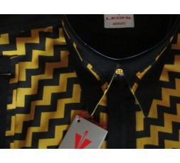 Leché Hemd Kurzarm schwarz/gelb - 4473L154K