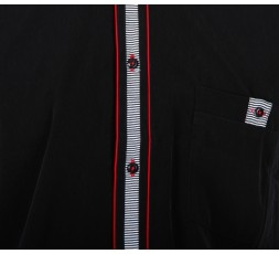 H.K. Mandel Hemd Kurzarm schwarz - 3141MK