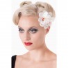 Blossom Hairclip weiß - 50's Rockabilly Blume - 2338