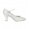 BL166 sparkle silber - Tanzschuhe mit Chromledersohle - 6 cm Absatz