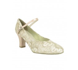 BL166 sparkle gold - Tanzschuhe mit Chromledersohle - 6 cm Absatz