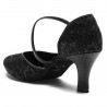 BL504 sparkle black - Tanzschuhe mit Chromledersohle - 6 cm Absatz