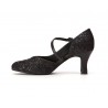 BL504 sparkle black - Tanzschuhe mit Chromledersohle - 6 cm Absatz