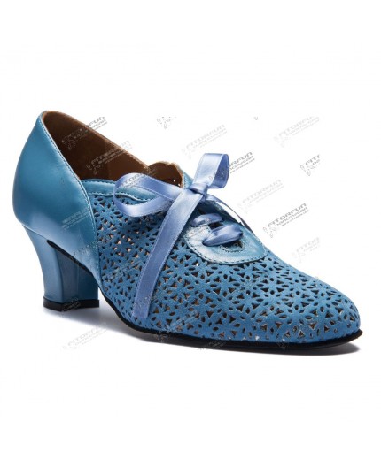 9231 Swing Balboa Tanzschuhe blau mit Chromledersohle - 5 cm Absatz