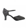 BL 118 black schwarz glitzer - Tanzschuhe Chromledersohle - 6,4 cm Absatz