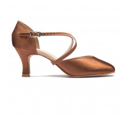 BL156 - Tanzschuhe kupfer Satin - 6,4 cm Absatz