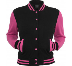Urban Classics 2 Tone Collegejacke Ladies schwarz/pink