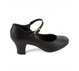 CH58 - Schwarz - Charakterschuh 5 cm Absatz (für Strasse geeignet)