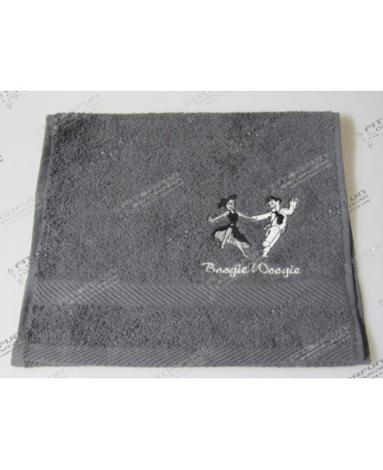 Gästetuch Tanzpaar Boogie Woogie seitlich (TP-GT-grau-NN-SK1)