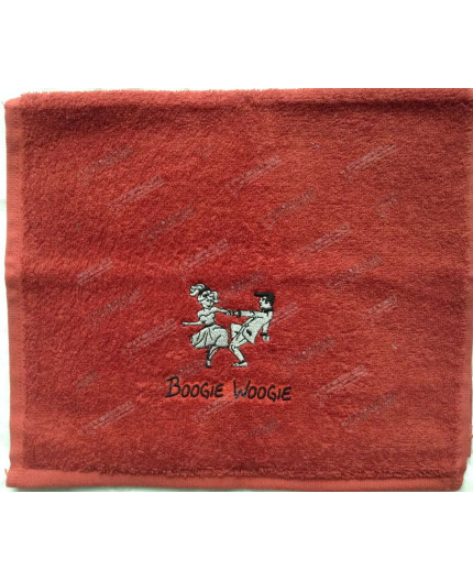 Gästetuch Tanzpaar Boogie Woogie (TP-GT-terracotta)