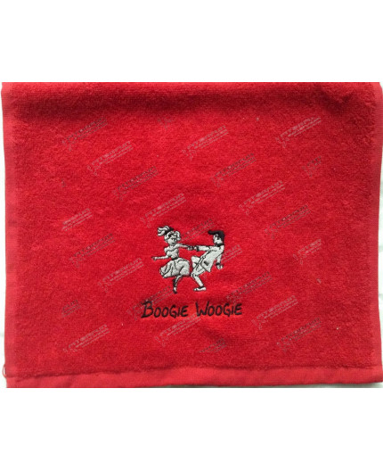 Gästetuch Tanzpaar Boogie Woogie (TP-GT-rot-N)