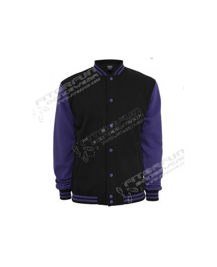 Urban Classics 2 Tone Collegejacke schwarz/lila TB207