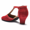9236 Swing Balboa Tanzschuhe rot mit Chromledersohle - 5 cm Absatz