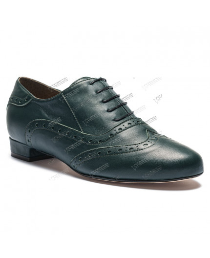 9238 Swing Balboa Tanzschuhe grün mit Chromledersohle - 2 cm Absatz