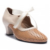 9245 Swing Balboa Tanzschuhe braun/beige mit Chromledersohle - 5 cm Absatz