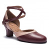9256 Tanzschuhe burgundy/antique rose mit Chromledersohle - 5 cm Absatz