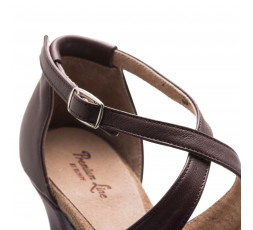 9251 Tanzschuhe burgundy mit Chromledersohle - 5 cm Absatz