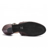 9251 Tanzschuhe burgundy mit Chromledersohle - 5 cm Absatz