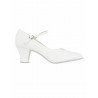 CH792 ivory - Tanzschuhe mit Chromledersohle - 5 cm Absatz