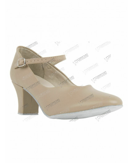 CH792 tan - Tanzschuhe mit Chromledersohle - 5 cm Absatz