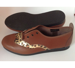 Bleyer 7530 - Casual braun/leo gold Gr. 37 (36)