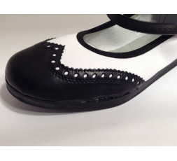 Bleyer Strap Lindy Hoper schwarz/weiss - 7141 - B-Ware Gr. 40