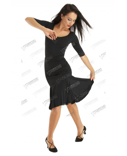 Salsa-, Tanzrock Saragossa - mit Einsätzen schwarz - RU3778